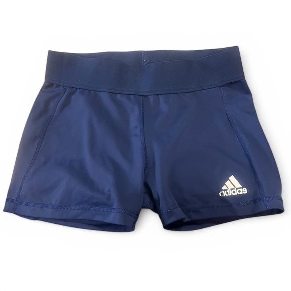 Navy Adidas Spandex 3” Inseam Shorts Size Medium - Picture 1 of 8